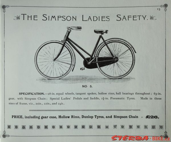 SIMPSON CYCLES (Simpson "Lever" Chain) - 1896