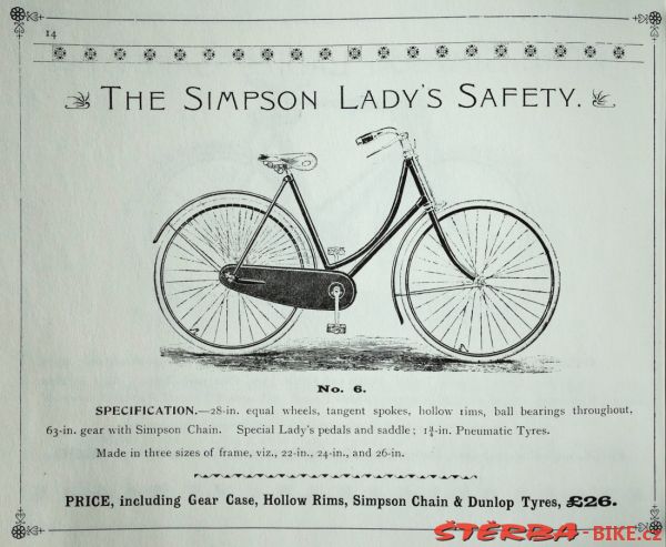SIMPSON CYCLES (Simpson "Lever" Chain) - 1896
