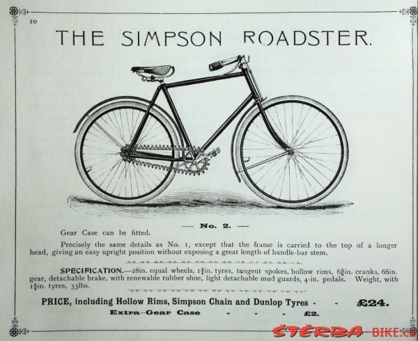 SIMPSON CYCLES (Simpson "Lever" Chain) - 1896