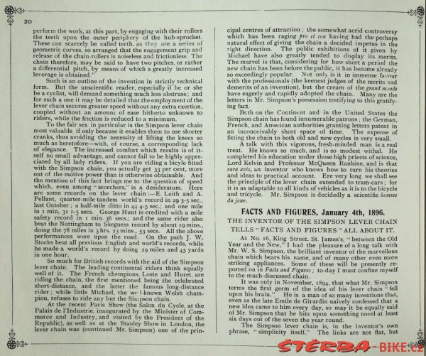 SIMPSON CYCLES (Simpson "Lever" Chain) - 1896