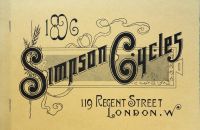 SIMPSON CYCLES (Simpson "Lever" Chain) - 1896