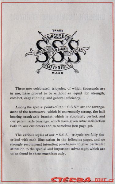 The "Special Singer", Singer & Co., Coventry, England – c.1893