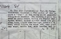 The STAR - J. Parr, Leicester, Anglie - 1877/78