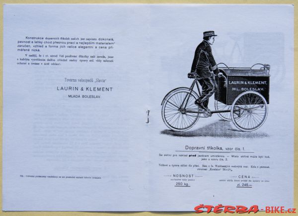 1899 Laurin & Klement – Transport tricycles