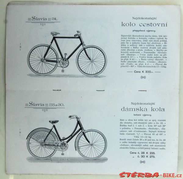 Laurin & Klement 1901 – Kola a motocykly