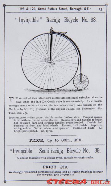 Surrey Machinists Co., Londýn - Anglie 1889/90