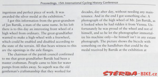 138/B „Barták´s High-Wheel Bicycle“
