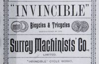 Surrey Machinists Co., Londýn - Anglie 1889/90