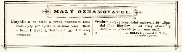 Český klub velocipedistů 1880