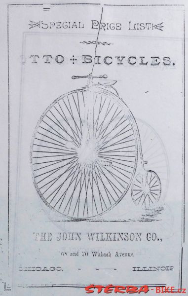 OTTO Wood Bicycle - USA, okolo 1885