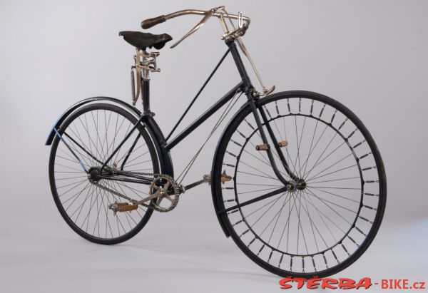 Quadrant suspension safety – Quadrant Tricycle Co., Birmingham, Anglie – 1889