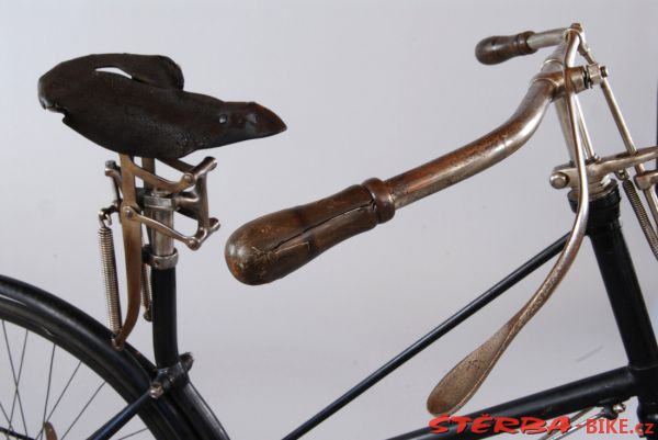 Quadrant suspension safety – Quadrant Tricycle Co., Birmingham, Anglie – 1889