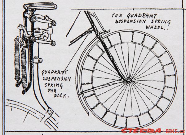 Quadrant suspension safety – Quadrant Tricycle Co., Birmingham, Anglie – 1889