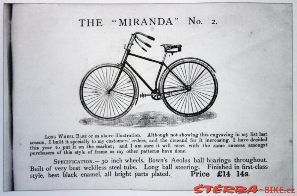 Ajax & Miranda Cycles 1892