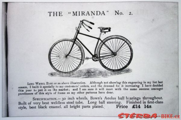 Ajax & Miranda Cycles 1892