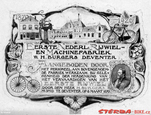 Burgers velocipéd, Deventer, Holandsko - cca 1870/72