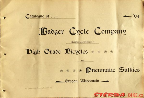 Badger Cycle Company 1894