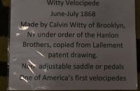 Exhibition "150 years of bicycling in America"