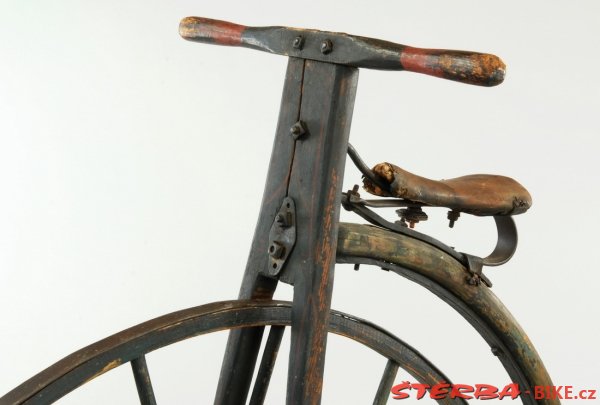 Dřevěné vysoké kolo, vyrobeno pravděpodobně v Bostnu, USA – po roce 1873