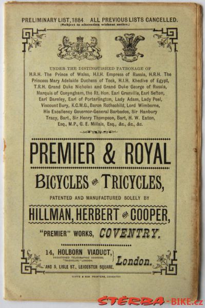 "Premier" Works, Coventry 1884