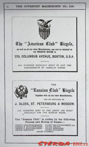 Coventry Machinists Co.  – 1887