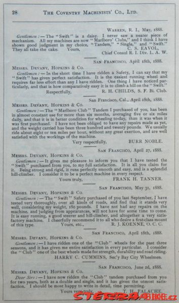 Coventry Machinists Co.  – 1888