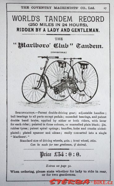 Coventry Machinists Co.  – 1887