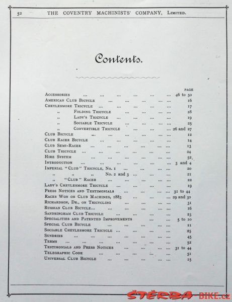 Coventry Machinists Co.  – 1884