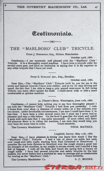 Coventry Machinists Co.  – 1887