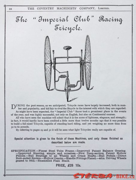 Coventry Machinists Co.  – 1884