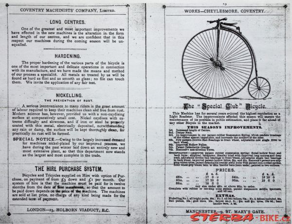 Coventry Machinists Co.  – 1882