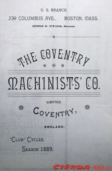 Coventry Machinists Co.  – 1889