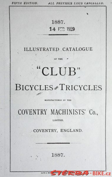 Coventry Machinists Co.  – 1887