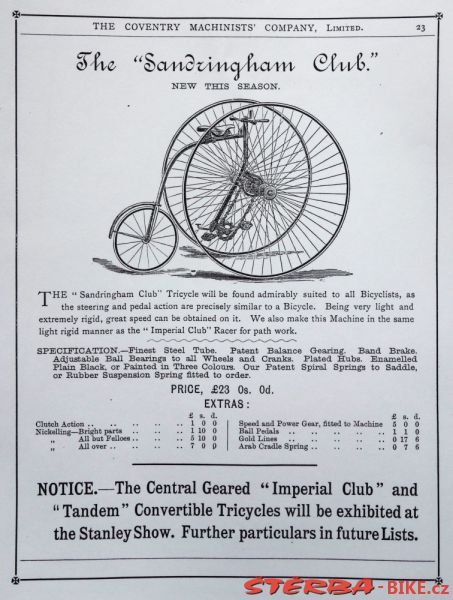 Coventry Machinists Co.  – 1884