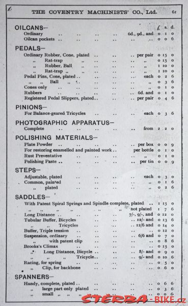 Coventry Machinists Co.  – 1887