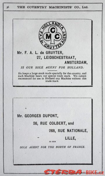 Coventry Machinists Co.  – 1887