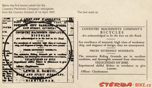 Coventry Machinists Co. – 1869