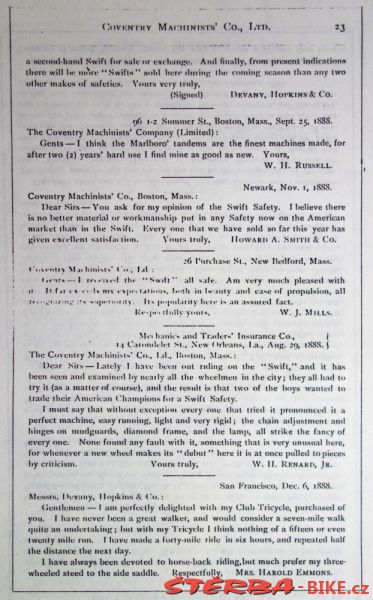 Coventry Machinists Co.  – 1889