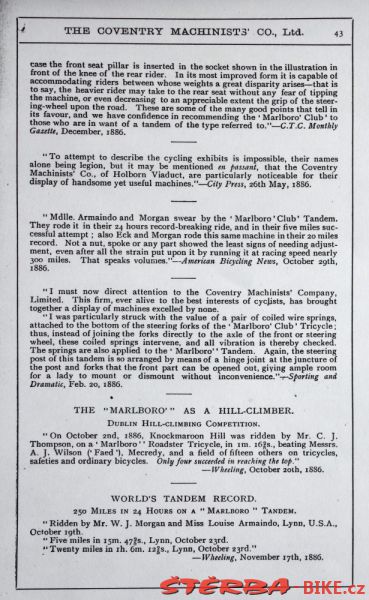 Coventry Machinists Co.  – 1887