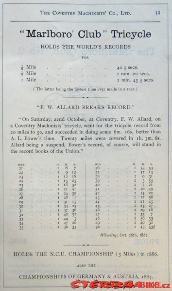 Coventry Machinists Co.  – 1888