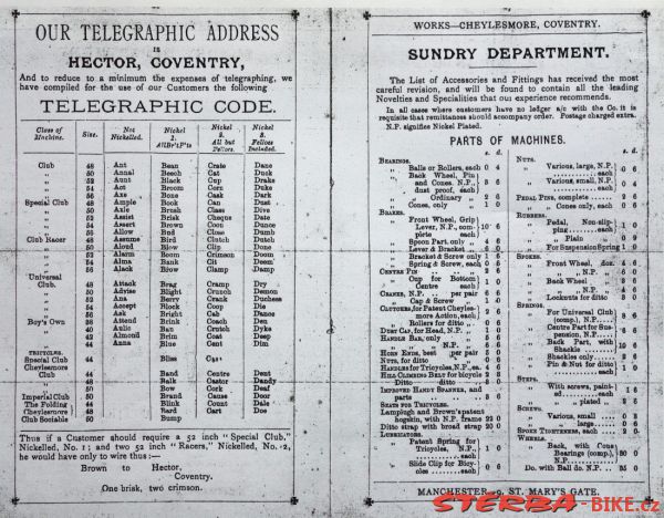 Coventry Machinists Co.  – 1882