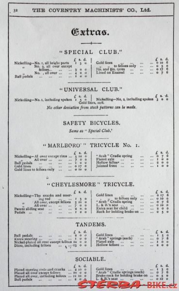 Coventry Machinists Co.  – 1887