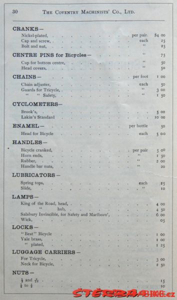 Coventry Machinists Co.  – 1888