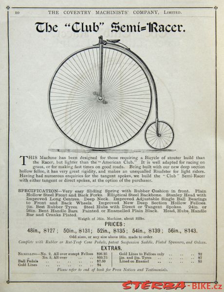 Coventry Machinists Co.  – 1885