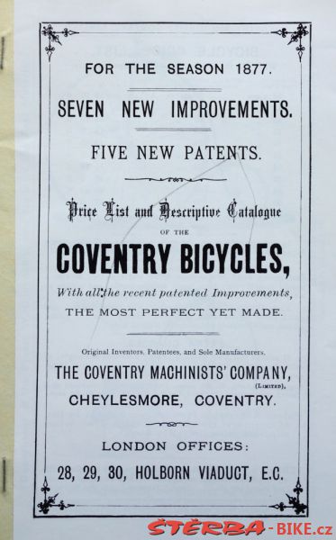 Coventry Machinists Co.  – 1877