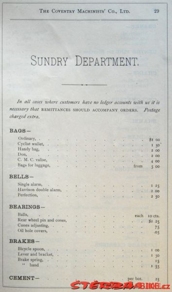 Coventry Machinists Co.  – 1888