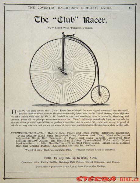 Coventry Machinists Co.  – 1885