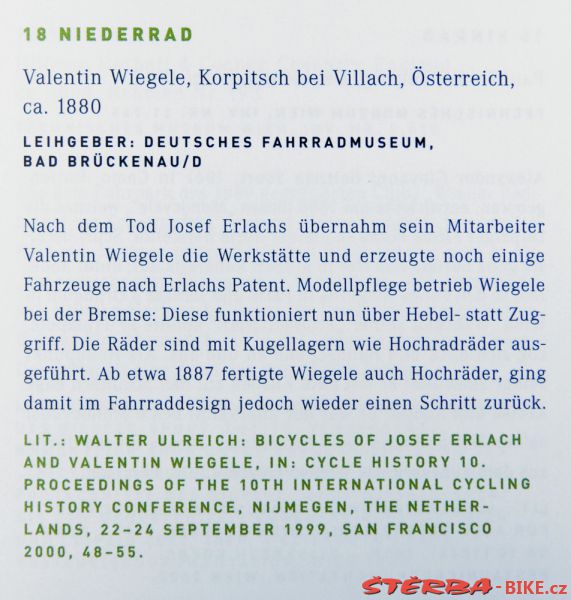 Valentin Wiegele - Deutsche Fahrradmuseum, Bad Brückenau – Německo