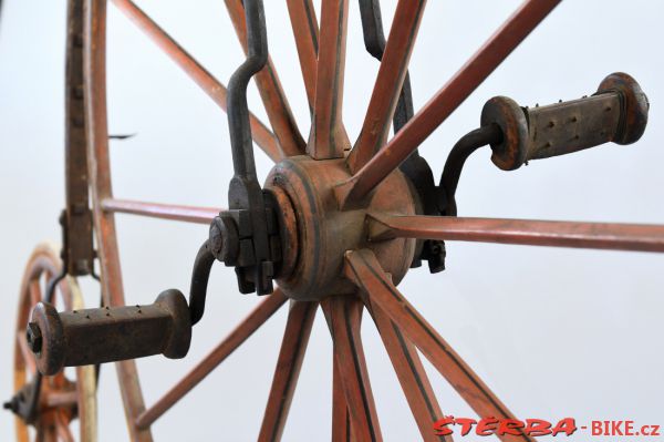 Wooden high wheel, made in France probably  – after a year 1874