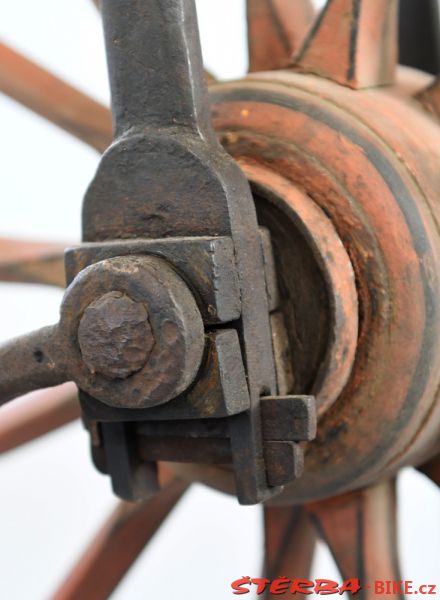 Wooden high wheel, made in France probably  – after a year 1874